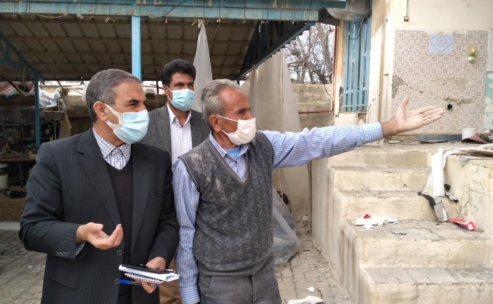 بازدید محله به محله استاندار در مناطق زلزله زده سی سخت