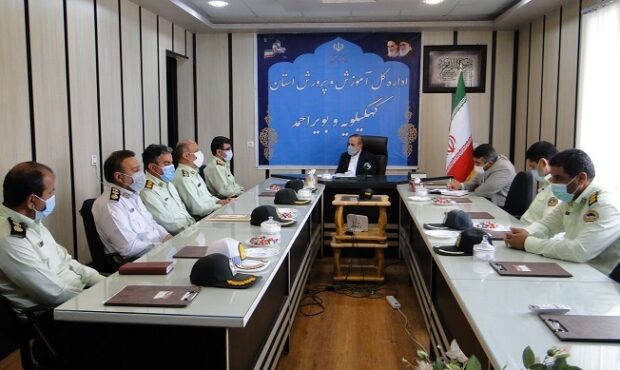 فرمانده نیروی انتظامی کهگیلویه وبویراحمد  با حضور در اداره کل آموزش و پرورش  روز معلم را تبریک گفت